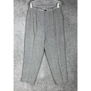 Pursuits‎ Ltd Tweed Wool Blend Pleated Dress Pants Womens Size 12 Pockets Lined